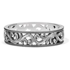 Alana Scroll Hinged Bangle