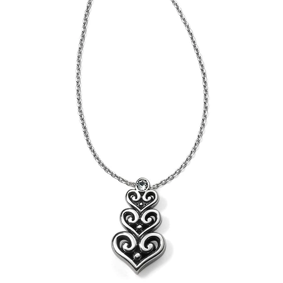 Alcazar Heart Trio Short Necklace
