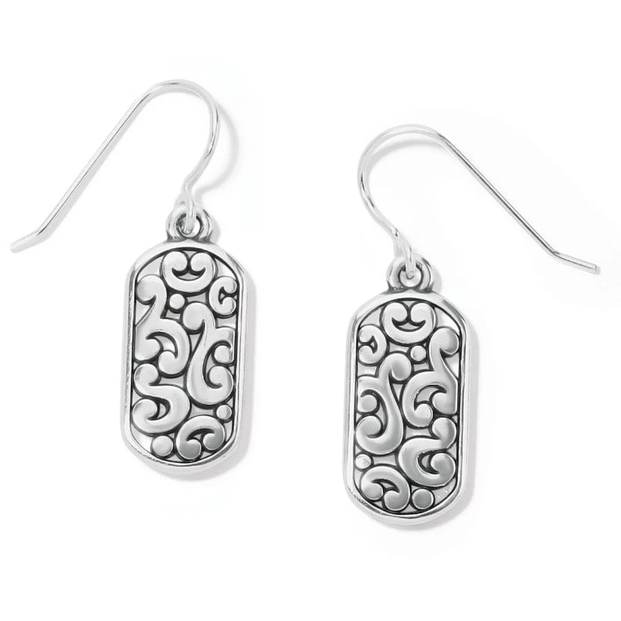 Contempo Token Tag French Wire Earrings - Image 2