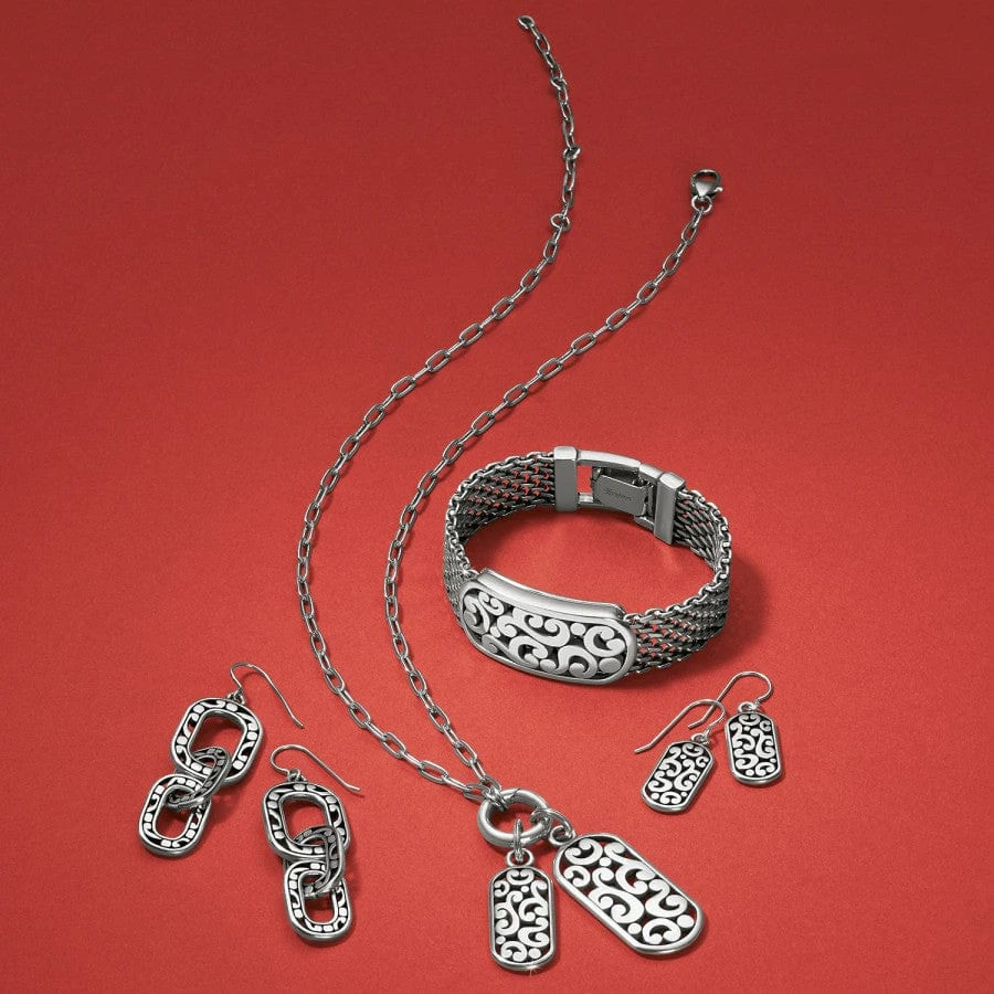 Contempo Token Tag French Wire Earrings - Image 3