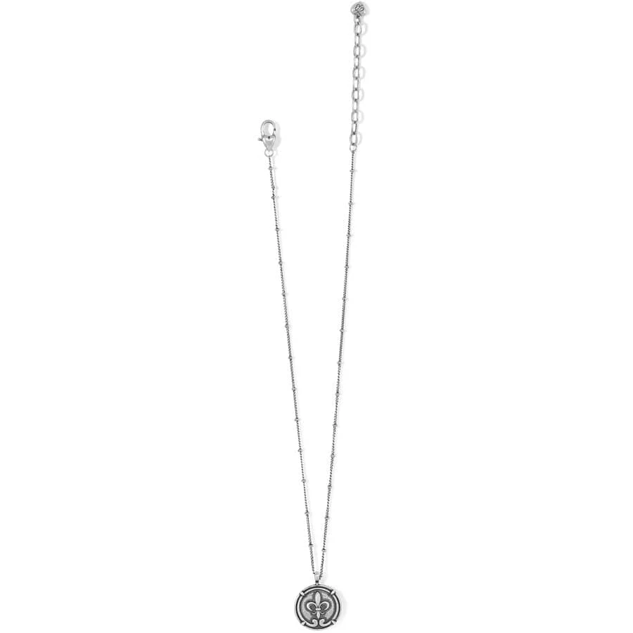 Fleur De Lis Small Coin Necklace - Image 2